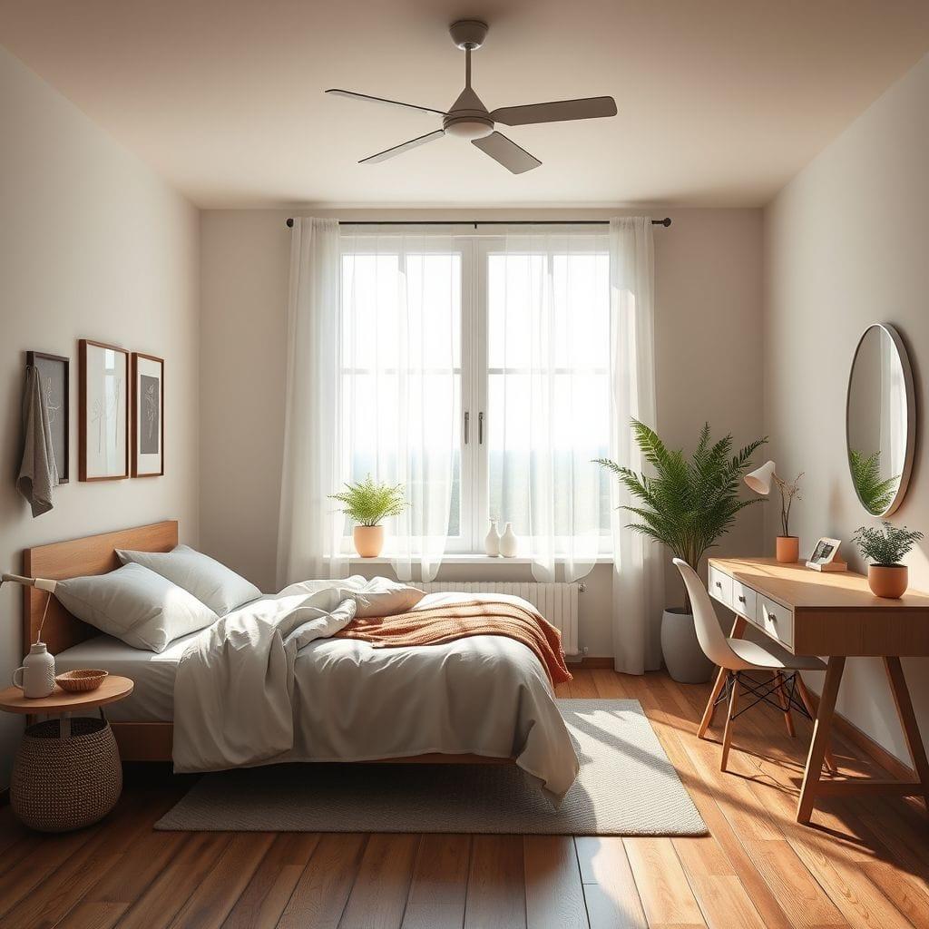 Airbnb bedroom - AI Generated