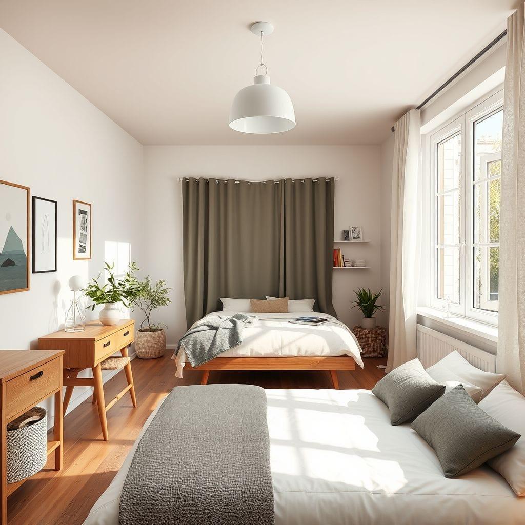 Airbnb bedroom - AI Generated