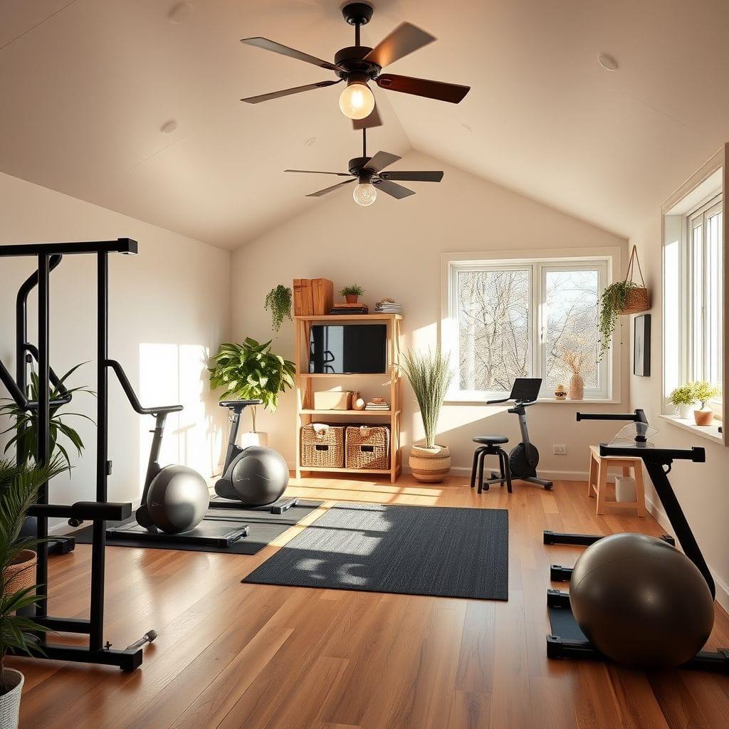 Airbnb home gym - AI Generated