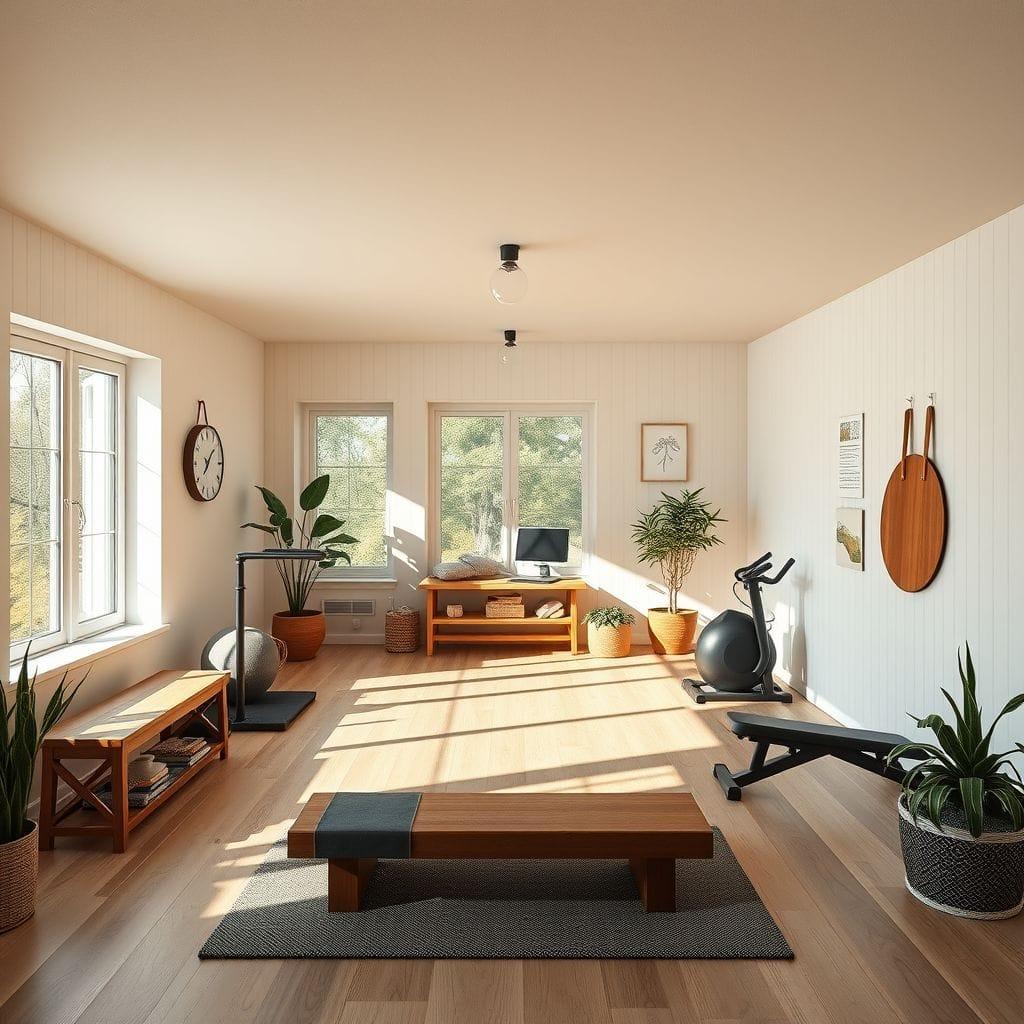 Airbnb home gym - AI Generated