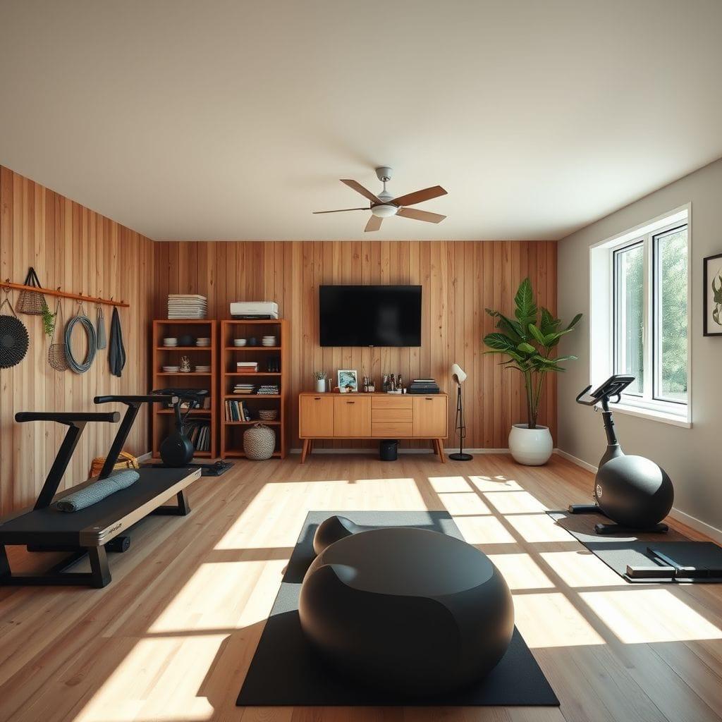 Airbnb home gym - AI Generated