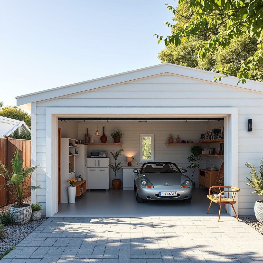 Airbnb outdoor garage - AI Generated