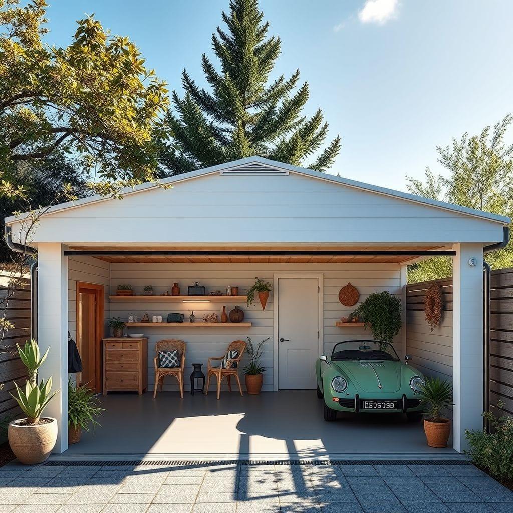 Airbnb outdoor garage - AI Generated