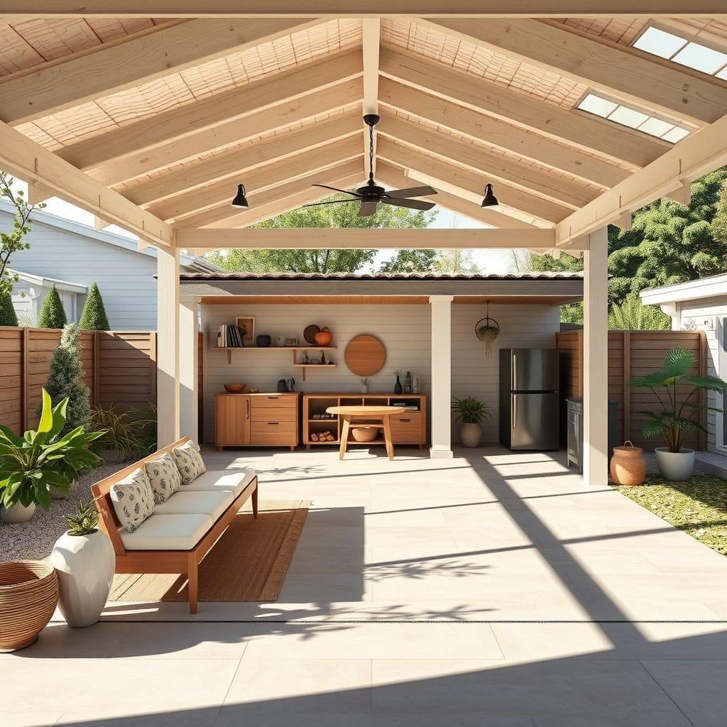 Airbnb outdoor garage - AI Generated