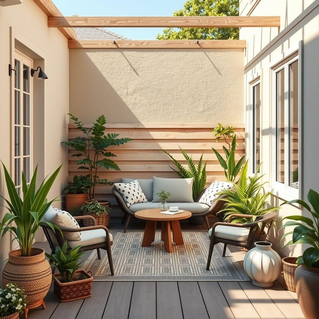 Airbnb outdoor garden - AI Generated