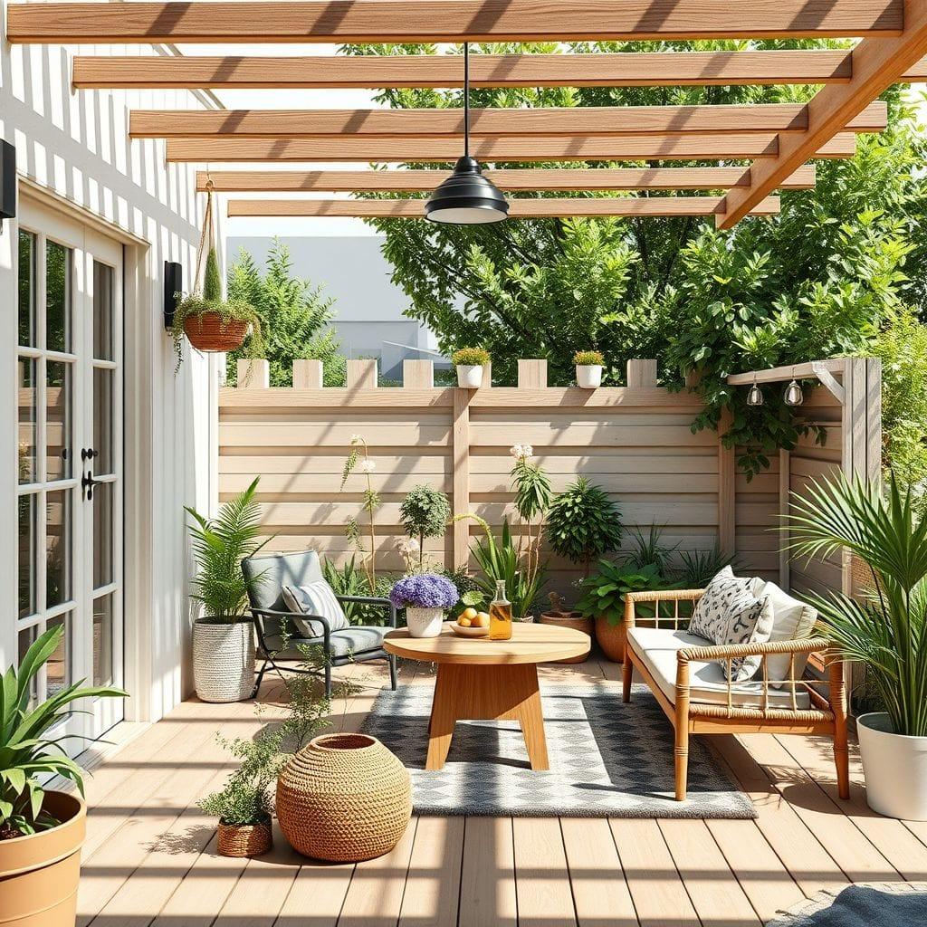 Airbnb outdoor garden - AI Generated