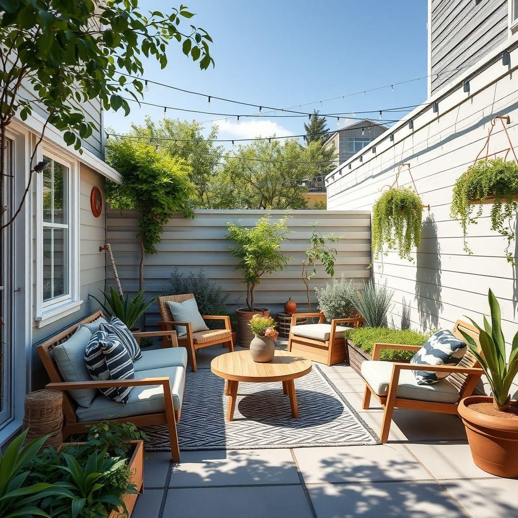 Airbnb outdoor garden - AI Generated