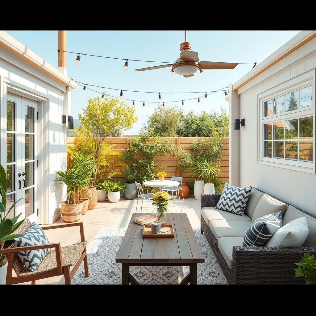 Airbnb outdoor patio - AI Generated