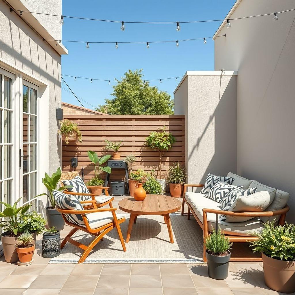 Airbnb outdoor patio - AI Generated
