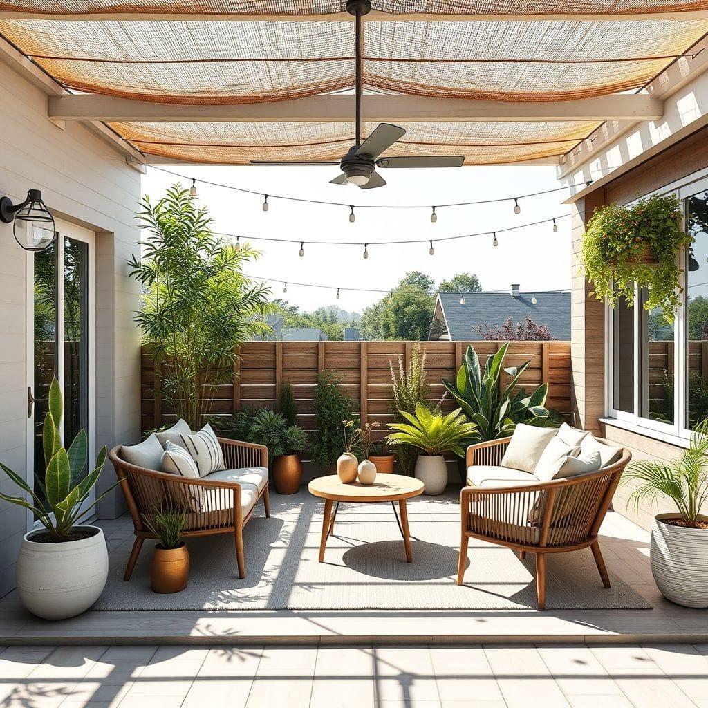 Airbnb outdoor patio - AI Generated