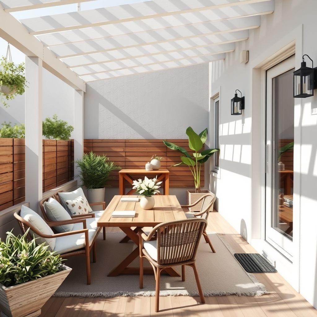 Airbnb outdoor patio - AI Generated