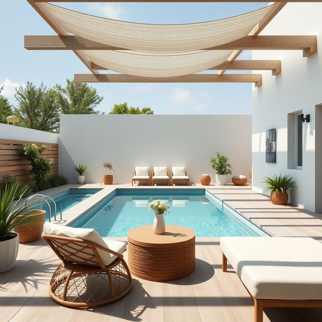Airbnb outdoor pool area - AI Generated
