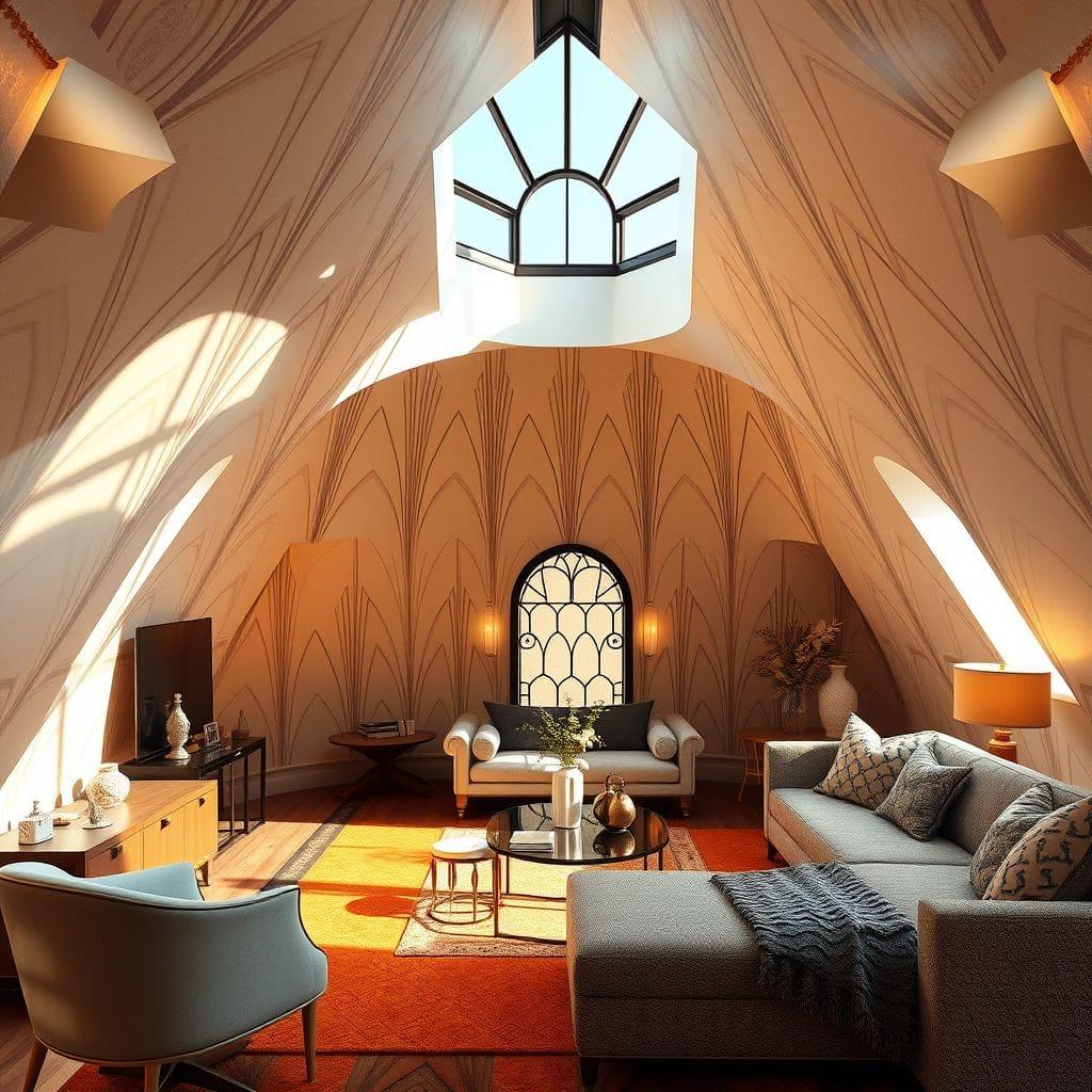 Art Deco attic - AI Generated