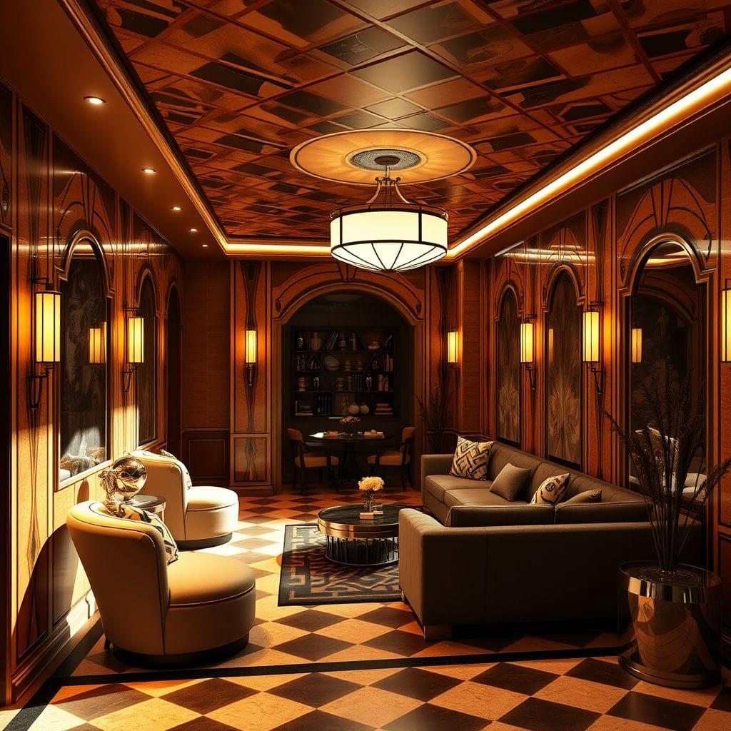 Art Deco basement - AI Generated