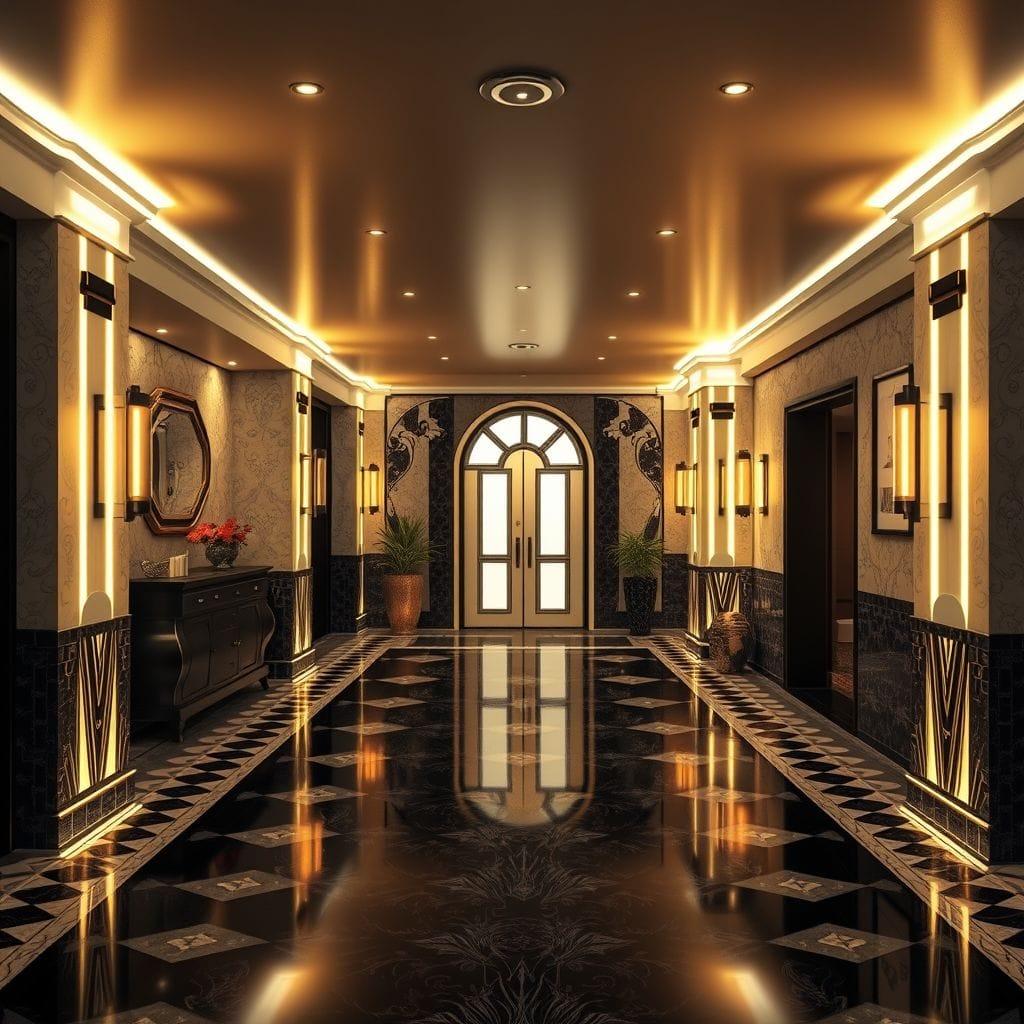 Art Deco basement - AI Generated
