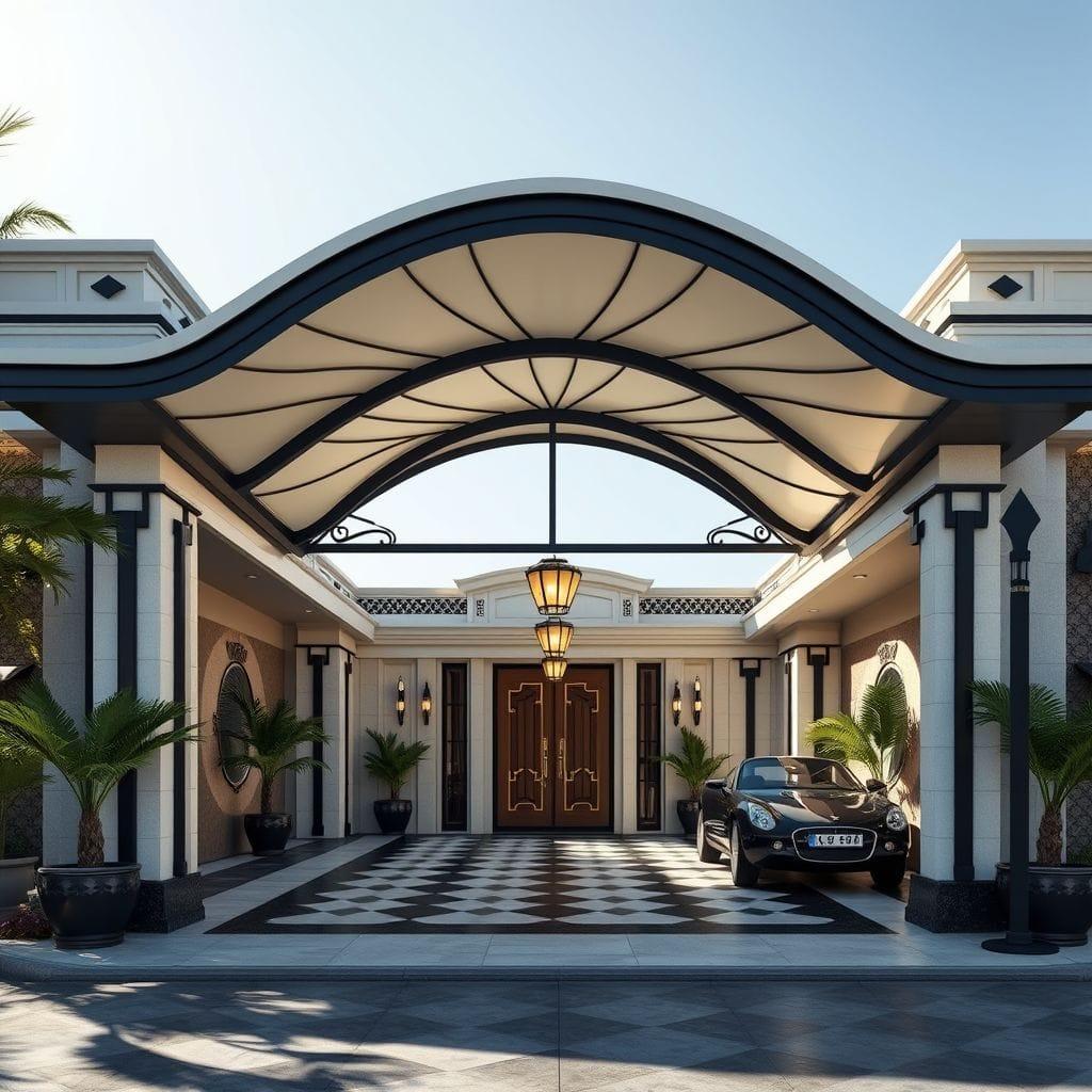 Art Deco carport - AI Generated