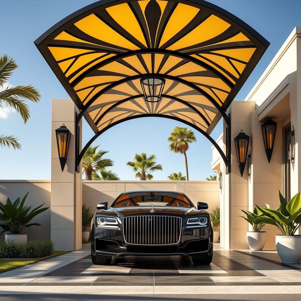 Art Deco carport - AI Generated
