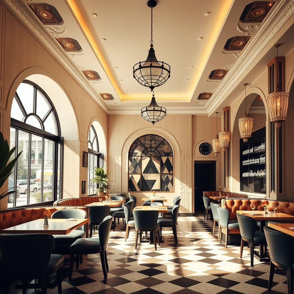 Art Deco coffee shop - AI Generated