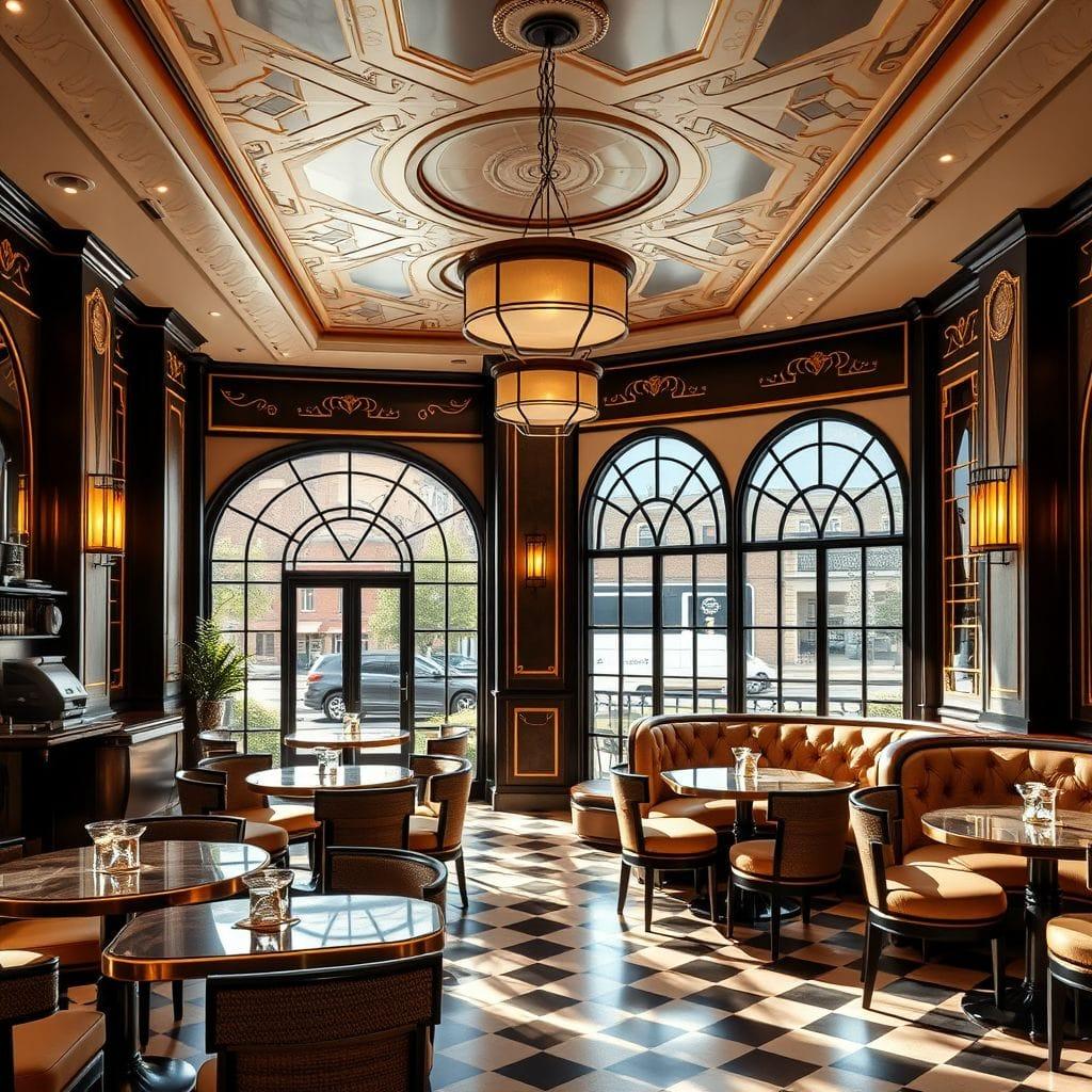 Art Deco coffee shop - AI Generated