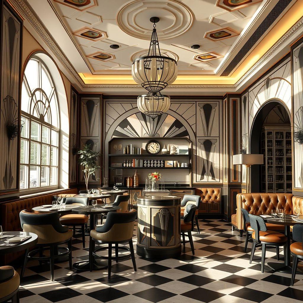 Art Deco coffee shop - AI Generated