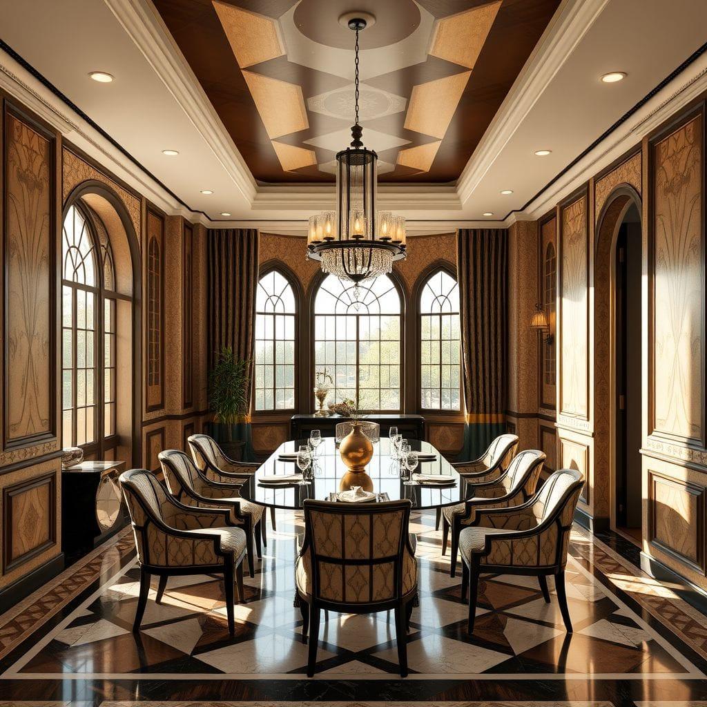 Art Deco dining room - AI Generated