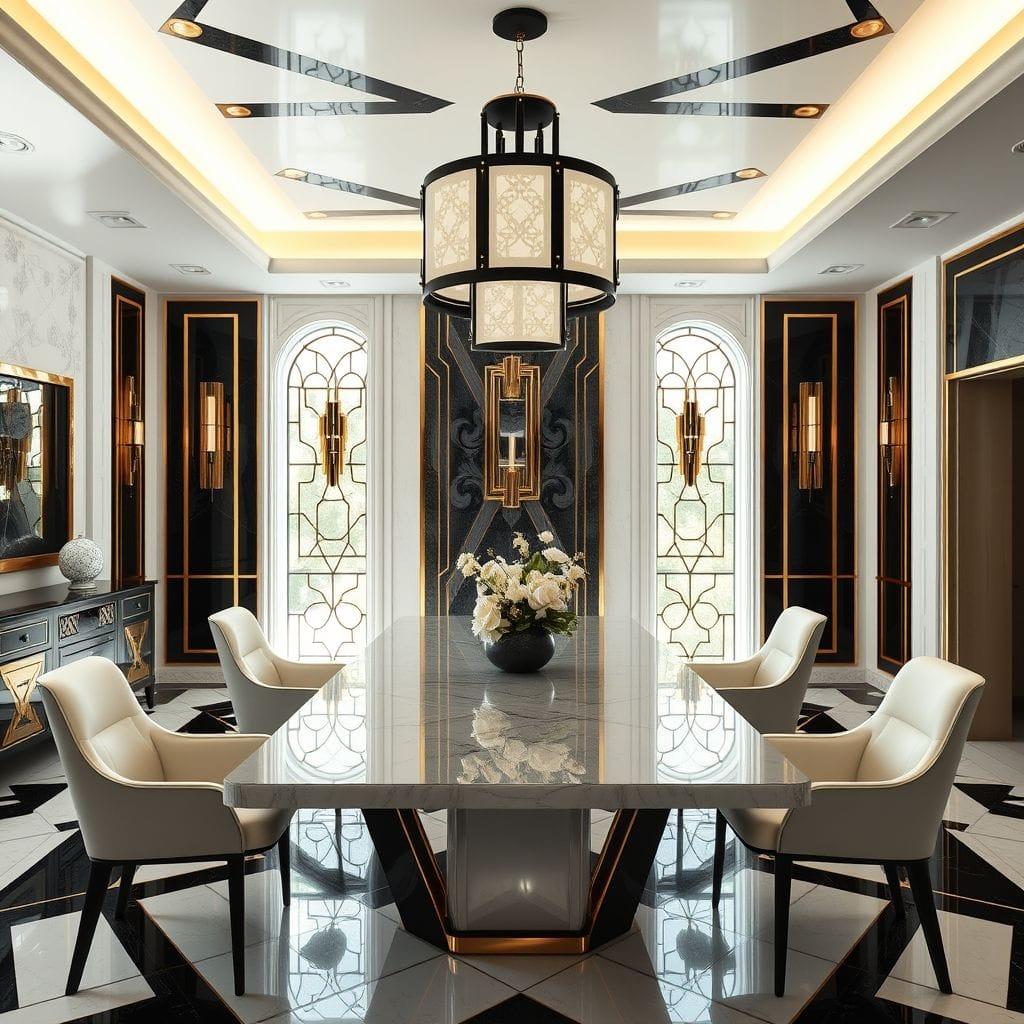 Art Deco dining room - AI Generated