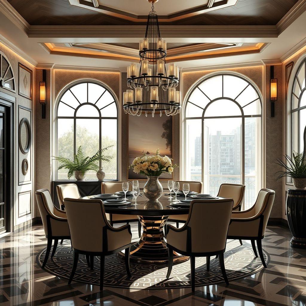 Art Deco dining room - AI Generated