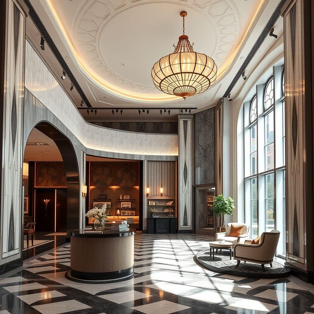 Art Deco exhibition space - AI Generated