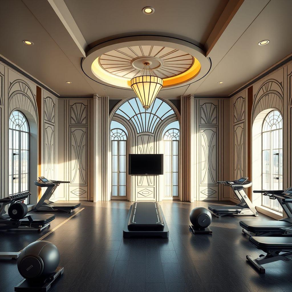 Art Deco gym - AI Generated