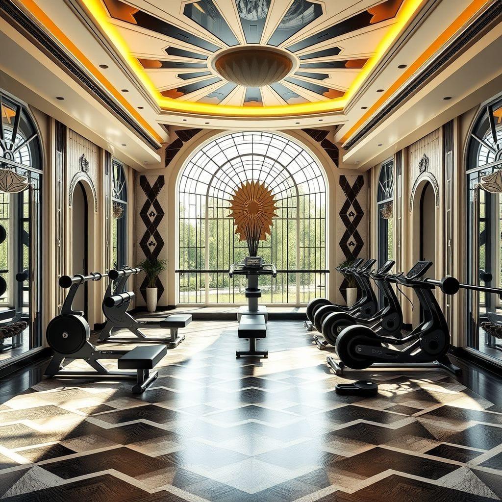 Art Deco gym - AI Generated