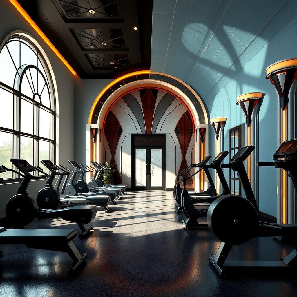 Art Deco gym - AI Generated