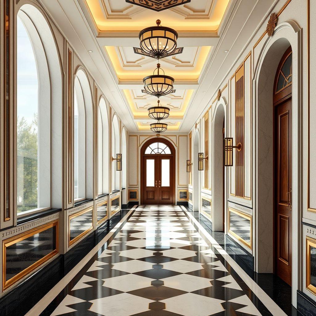Art Deco hallway - AI Generated
