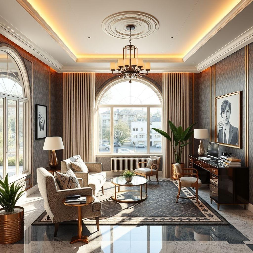 Art Deco home office - AI Generated