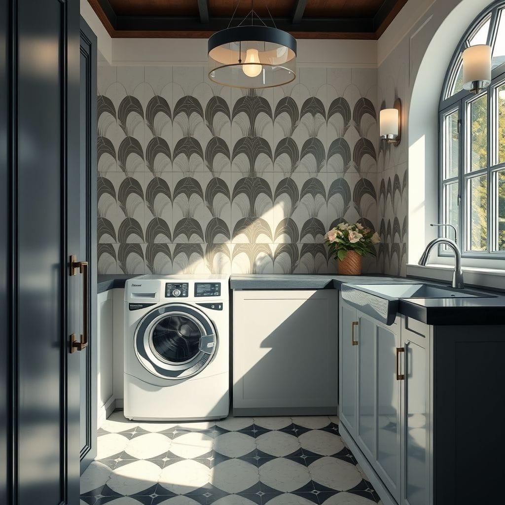 Art Deco laundry room - AI Generated