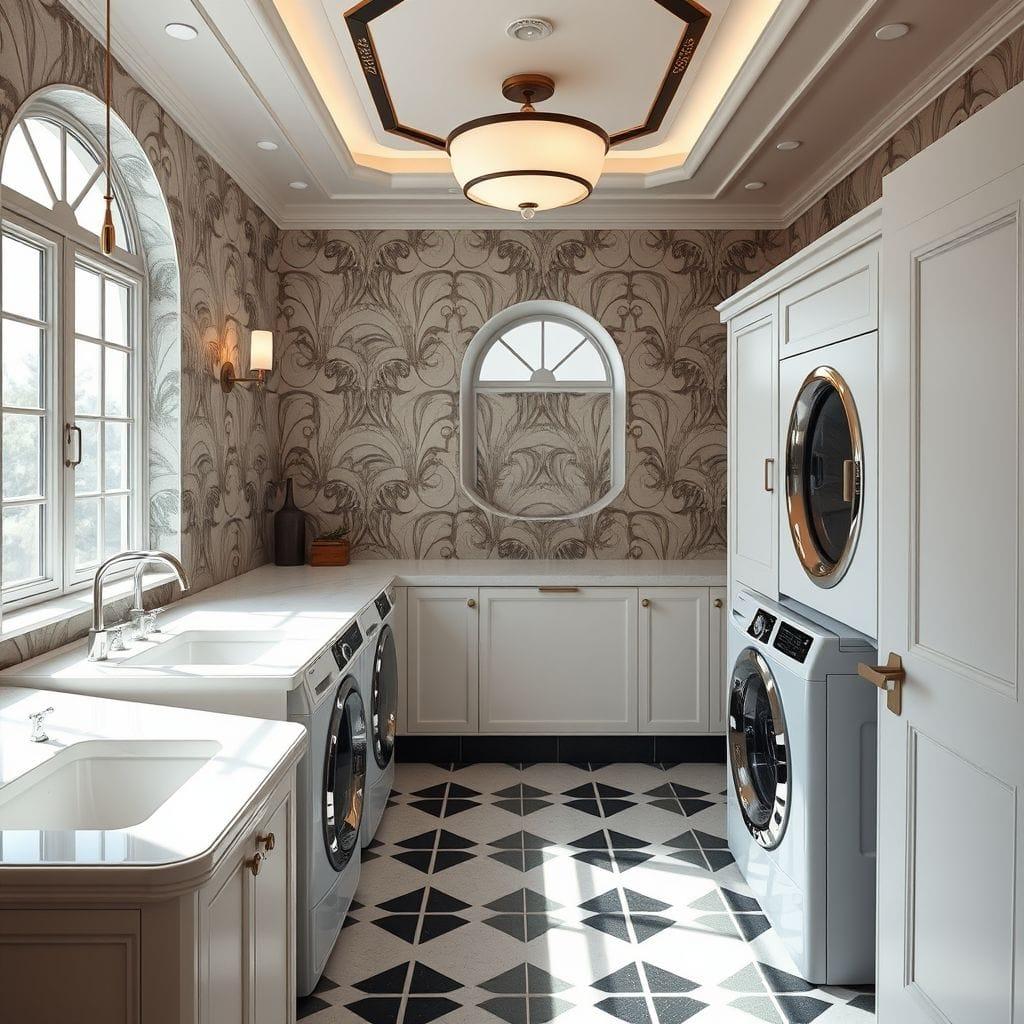 Art Deco laundry room - AI Generated
