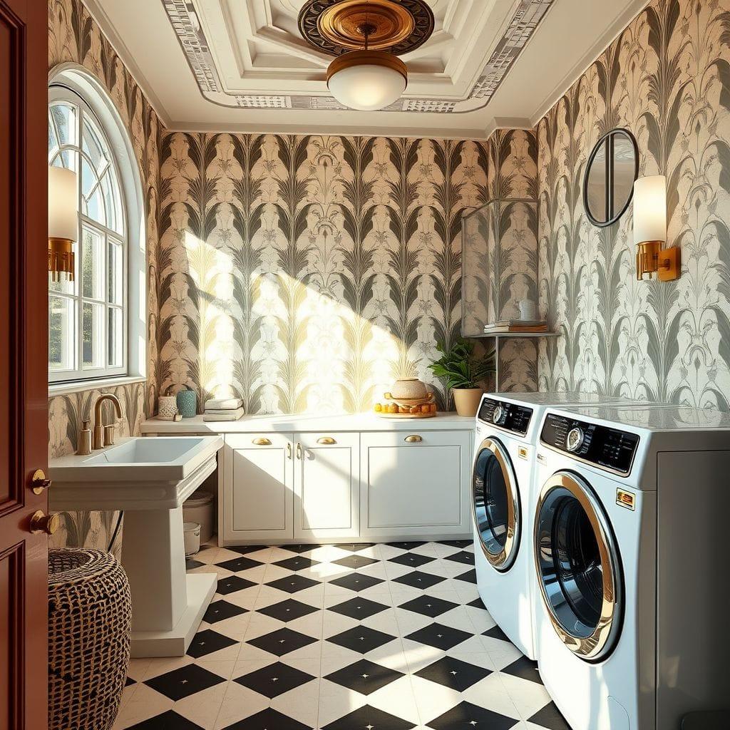 Art Deco laundry room - AI Generated