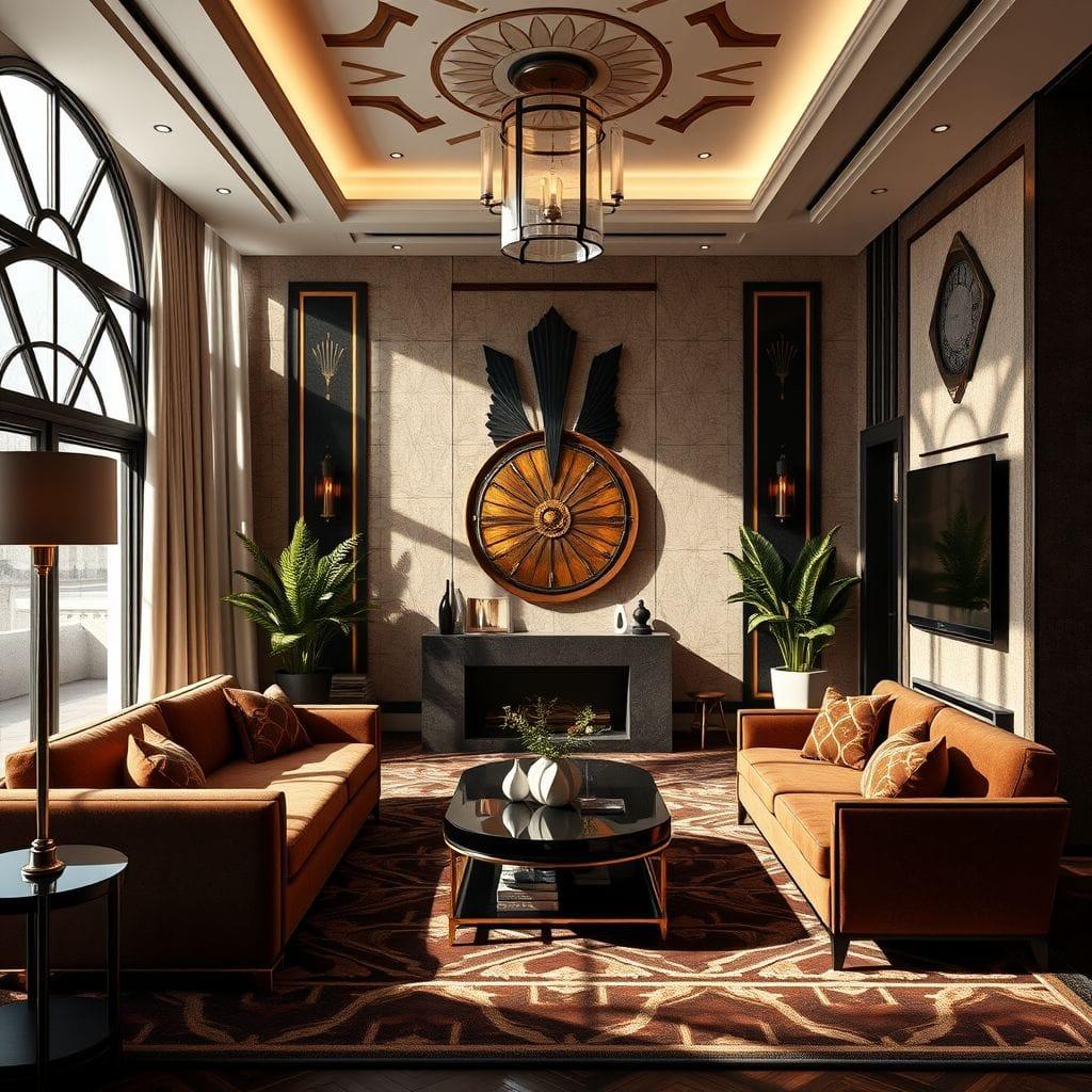Art Deco living room - AI Generated