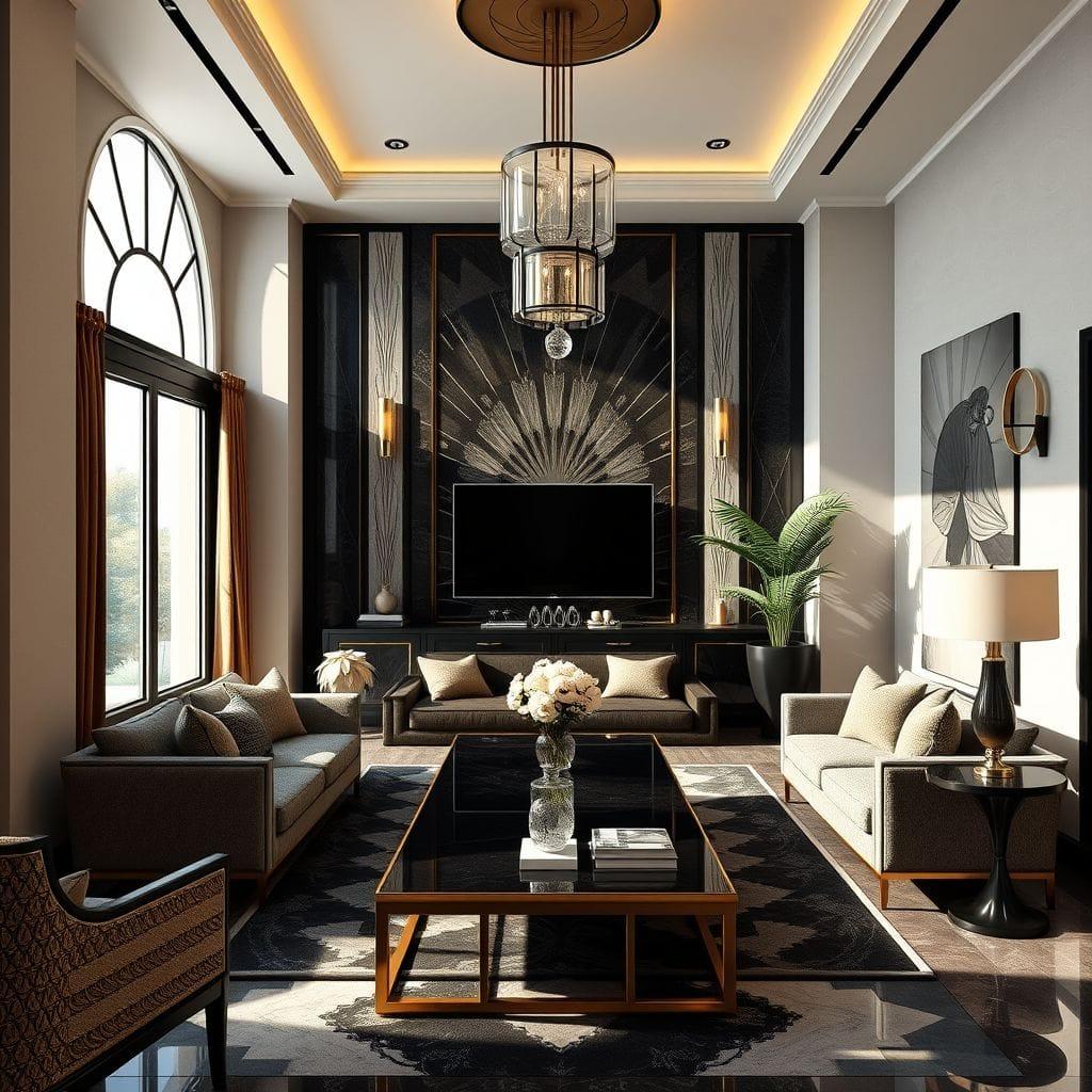 Art Deco living room - AI Generated