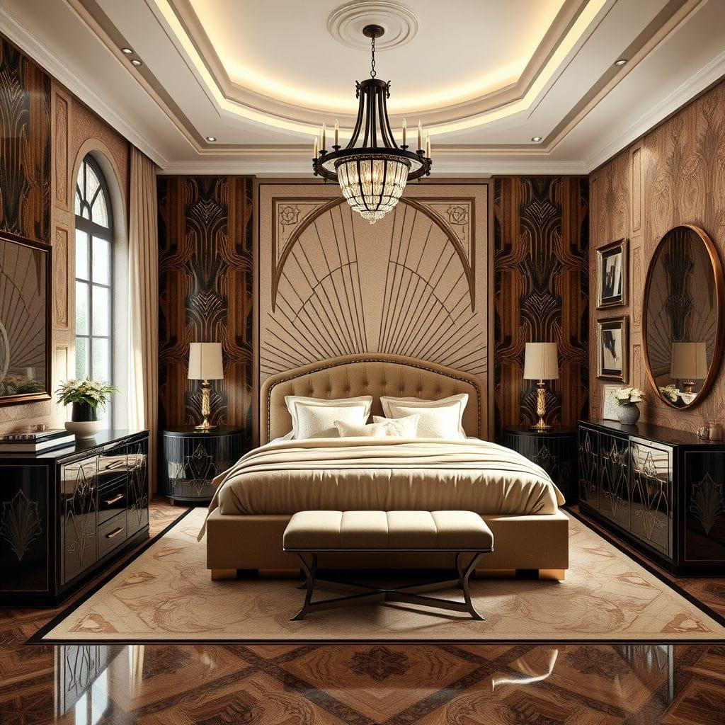 Art Deco master bedroom - AI Generated