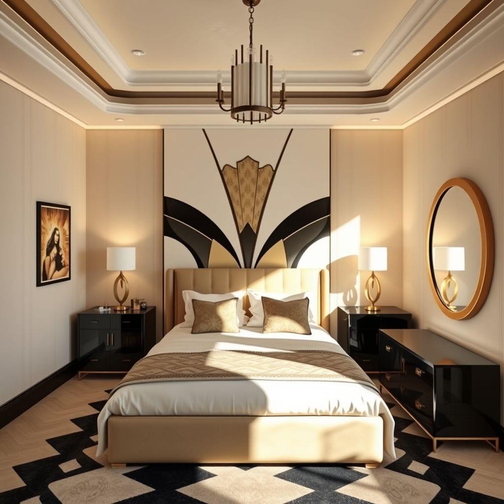 Art Deco master bedroom - AI Generated