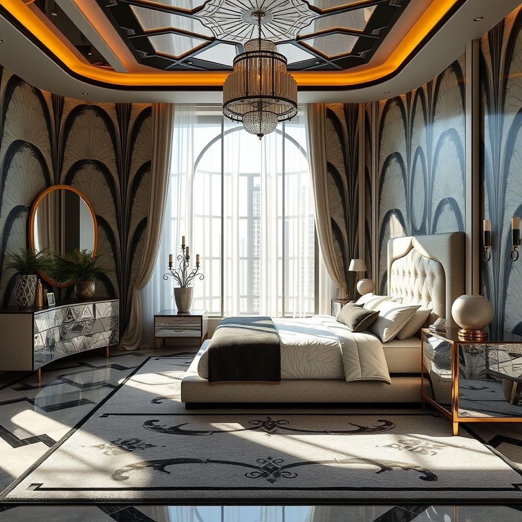 Art Deco master bedroom - AI Generated