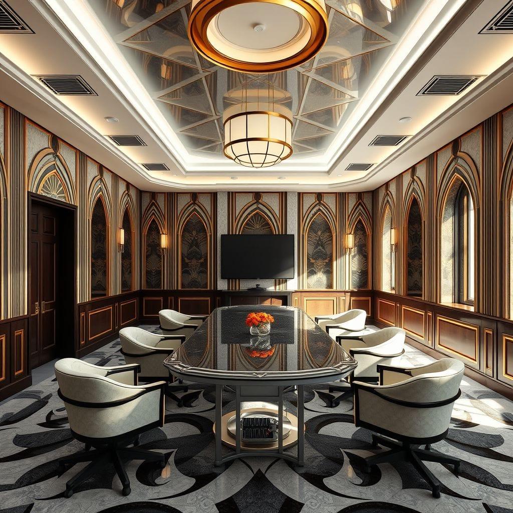 Art Deco meeting room - AI Generated