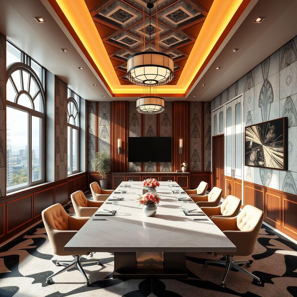 Art Deco meeting room - AI Generated