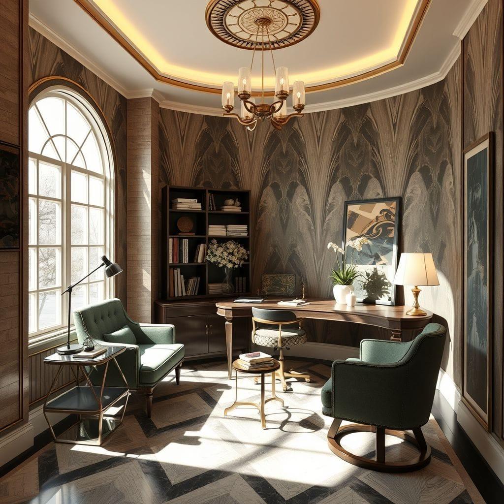 Art Deco study room - AI Generated