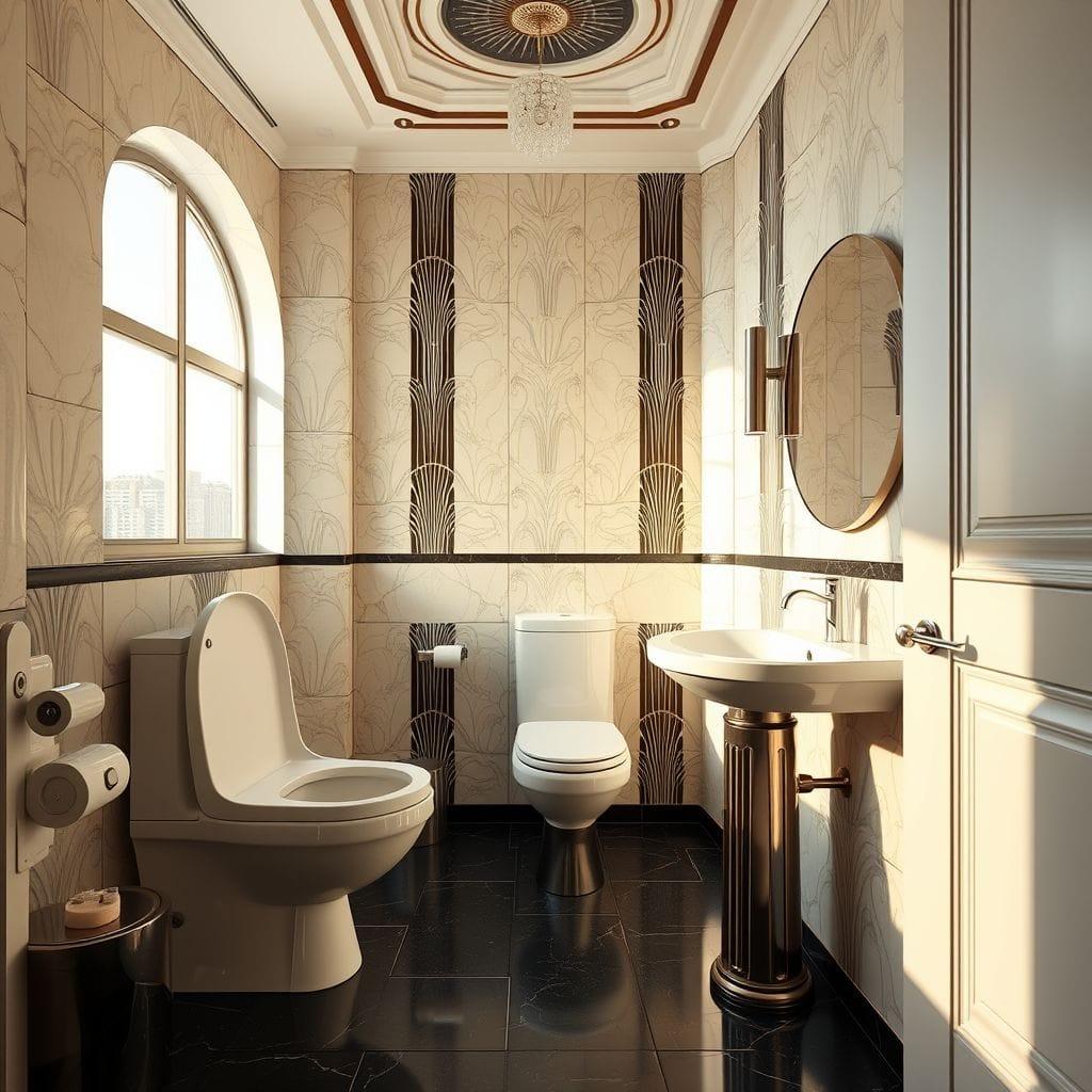 Art Deco toilet - AI Generated