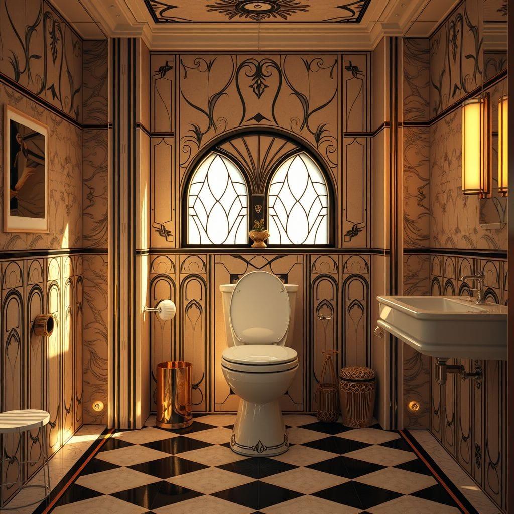 Art Deco toilet - AI Generated