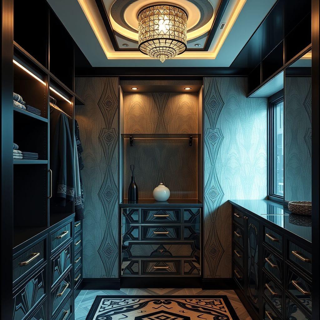 Art Deco walk-in closet - AI Generated
