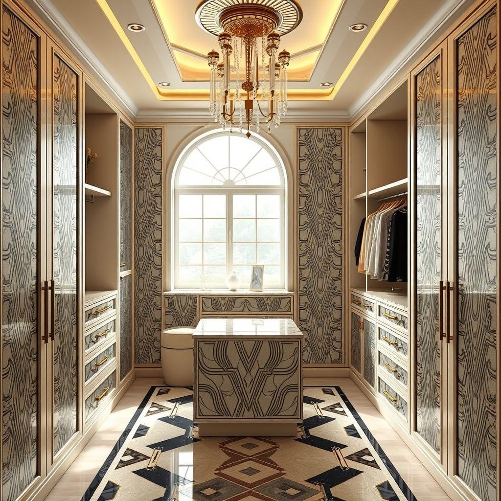 Art Deco walk-in closet - AI Generated