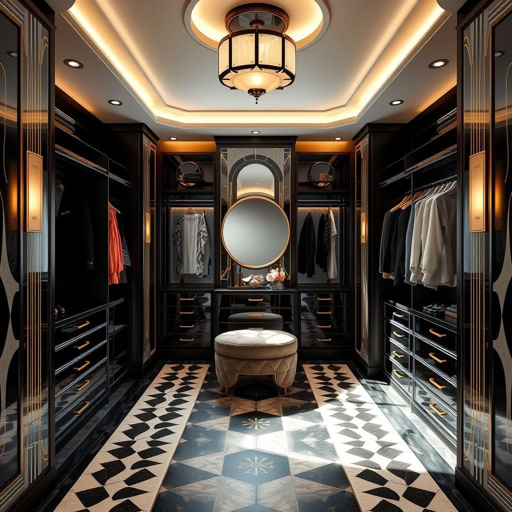 Art Deco walk-in closet - AI Generated