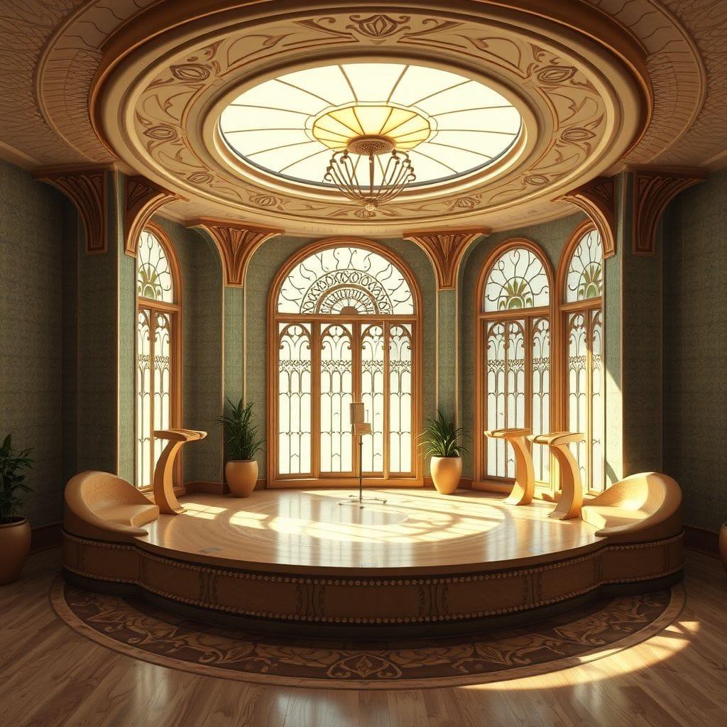 Art Nouveau gym - AI Generated
